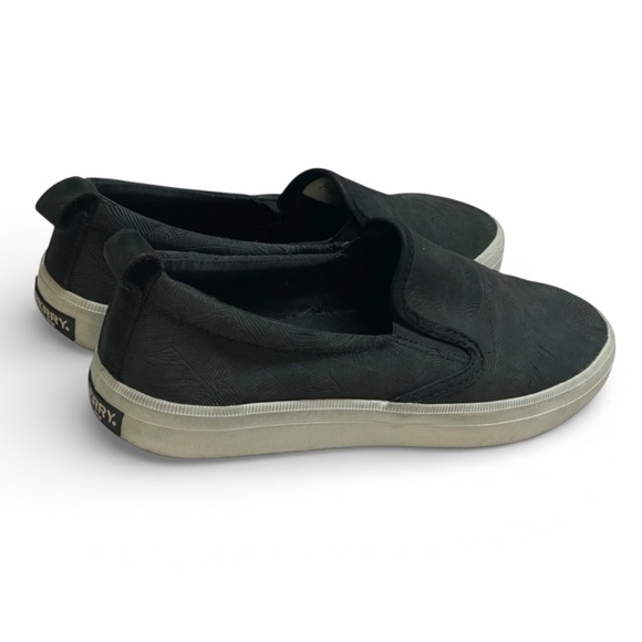 Sperry Crest Vibe Black Embossed Slip-On Women’s 7.5 Memory Foam Comfort Shoes - Picture 6 of 7